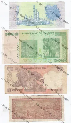 Lot of 8 world banknotes - some with slight damage