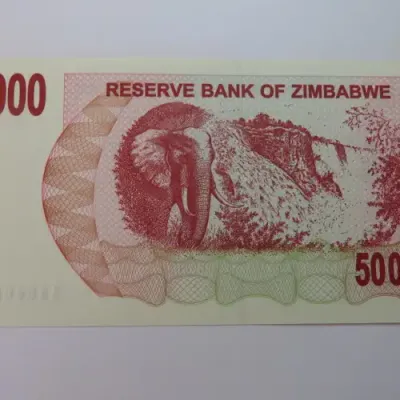 Zimbabwe Bearer cheque 1-3-2007 $50000 uncirculated AA 0602894