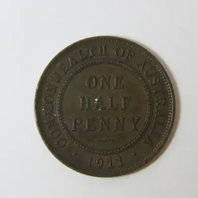 Australia 1911 half penny XF/AU