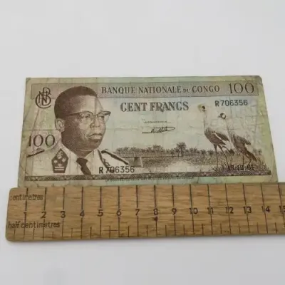 Congo 15-12-61 banknote 100 Francs - Well used