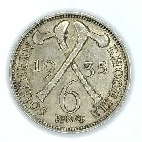 1935 Rhodesia Sixpence - XF
