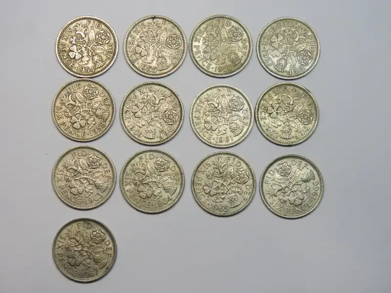 1954 - 1966 Elizabeth II Sixpences No 1960
