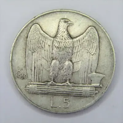 1930 Italy 5 Lire - XF+