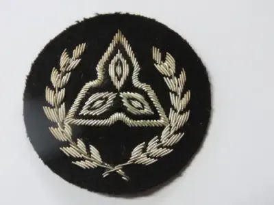 SWA Territorial Force Regimental Sergeant arm badge - Silver wire on black