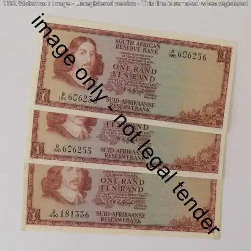 TW de Jongh 2nd issue pair of uncirculated R1 notes