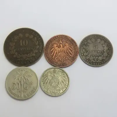 Lot of 5 old coins - Each one over 100 years