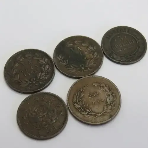 Lot of 5 coins all older than 100 years each