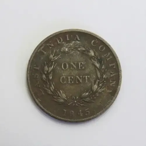1845 Straits Settlements East India Company one cent