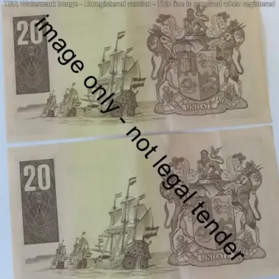 CL Stals Pair of R20 banknotes with consecutive numbers
