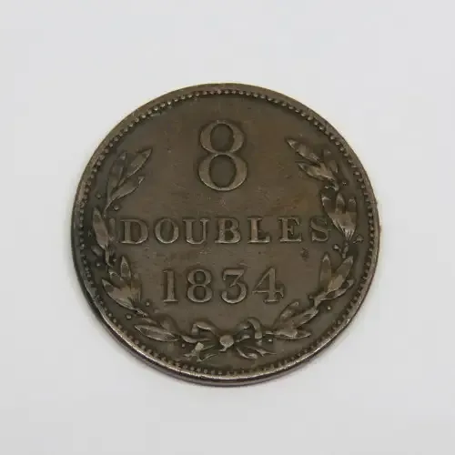 1834 Guernsey copper 8 Doubles