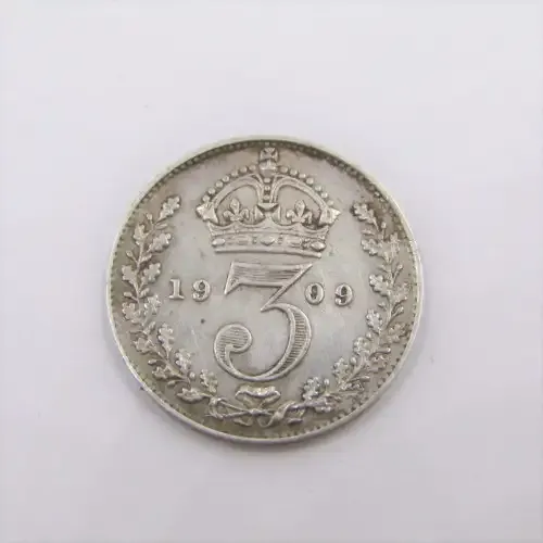 1909 Great Britain 3 Pence - VF+ or better