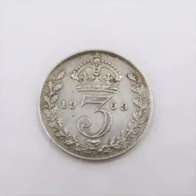 1909 Great Britain 3 Pence - VF+ or better