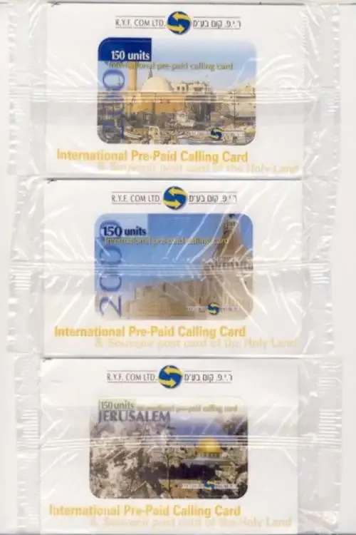 Israel 150 units international pre-paid card plus souvenir post card