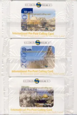 Israel 150 units international pre-paid card plus souvenir post card