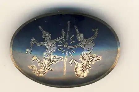 Sterling silver brooch inscribed SIAM