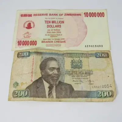 Lot of 8 world bank notes