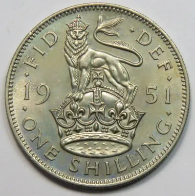 1951 Proof Shilling - English