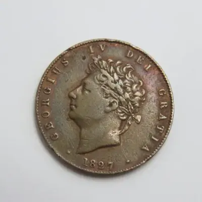 1827 Great Britain half penny Fine