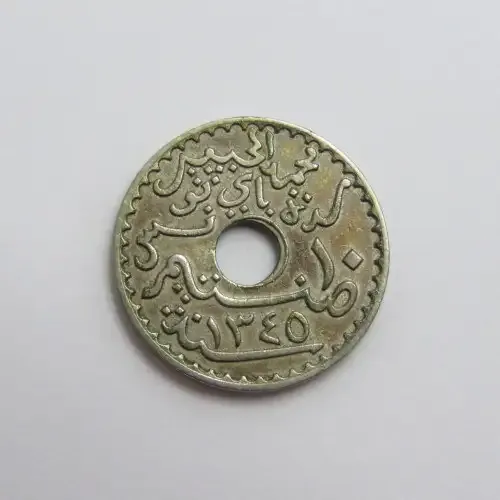 1926 Tunisia Ten Centimes VF+