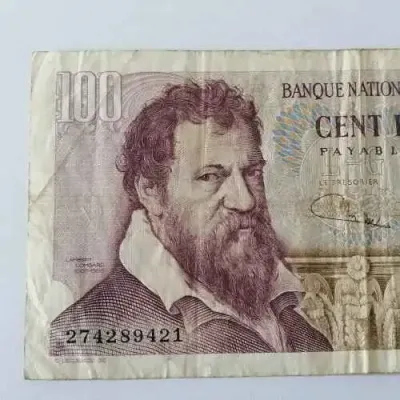 1969 Belgium 100 Francs banknote