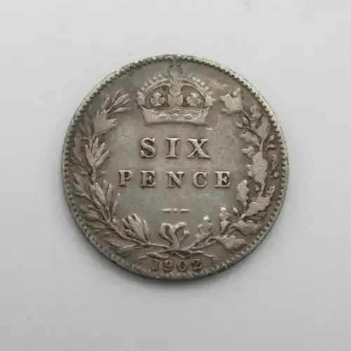 1902 sixpence - Great Britain VF +