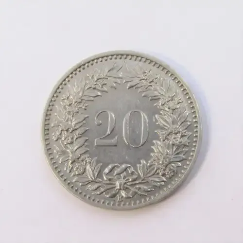 1932 Switzerland 20 Rappen - AU+