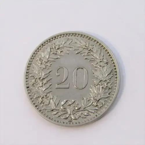 1925 Switzerland 20 Rappen- AU