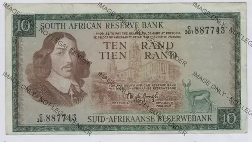 De Jongh R10 note - printed very low