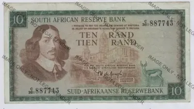 De Jongh R10 note - printed very low