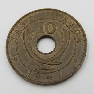 1941 East Africa 10 Cent - `I` mintmark