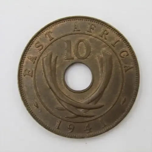 1941 East Africa 10 Cent - `I` mintmark