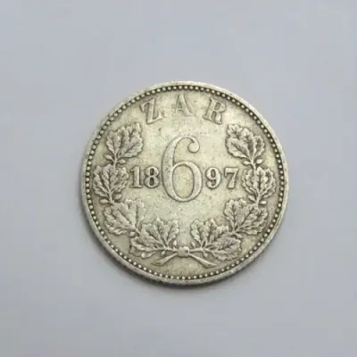 1897 ZAR Kruger six pence VF