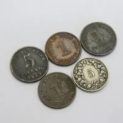 Lot of 5 coins - Each one older than 100 years