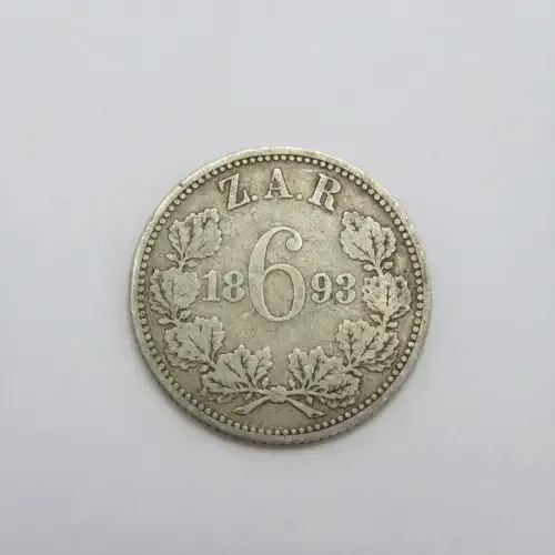 1893 ZAR Kruger sixpence