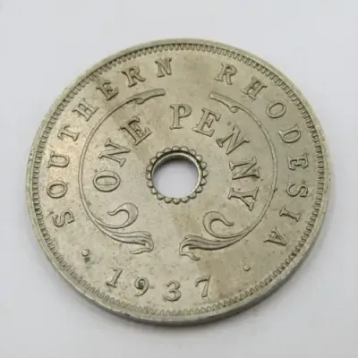 1937 Southern Rhodesia Penny - AU