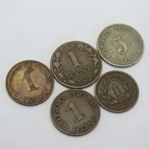 Lot of 5 coins - Each one older than 100 years