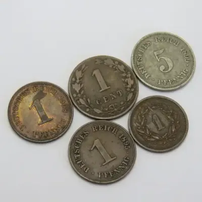 Lot of 5 coins - Each one older than 100 years