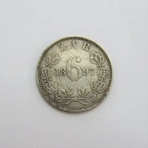 1897 ZAR Kruger sixpence VF