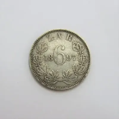 1897 ZAR Kruger sixpence VF