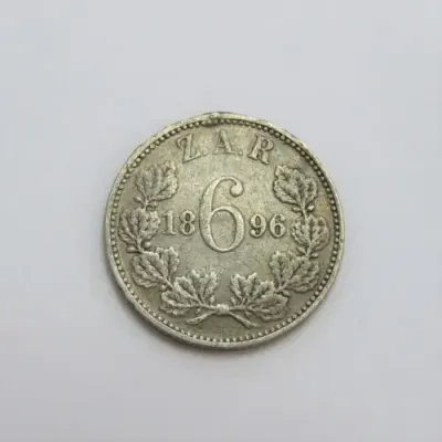 1896 ZAR Kruger sixpence