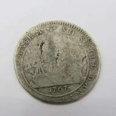 Danish West Indies 12 Skilling - Christian VII 1767 - worn