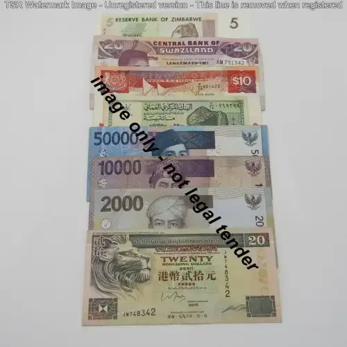 Lot of 8 old bank notes