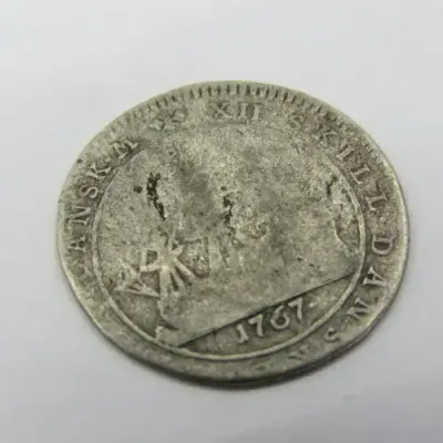 Danish West Indies 12 Skilling - Christian VII 1767 - worn