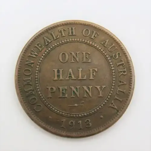 1913 Australia half penny VF
