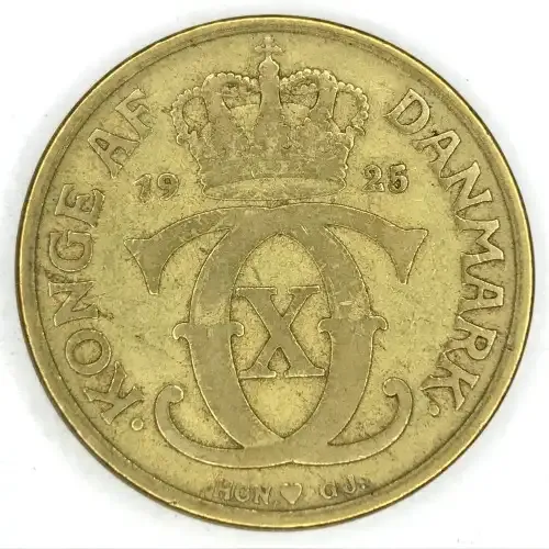 1925 Denmark 2 Kroner - VF+ ( KM 825.1 )
