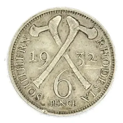 1932 Southern Rhodesia Sixpence - AU