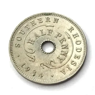 1934 Rhodesia Half Penny - Uncirculated