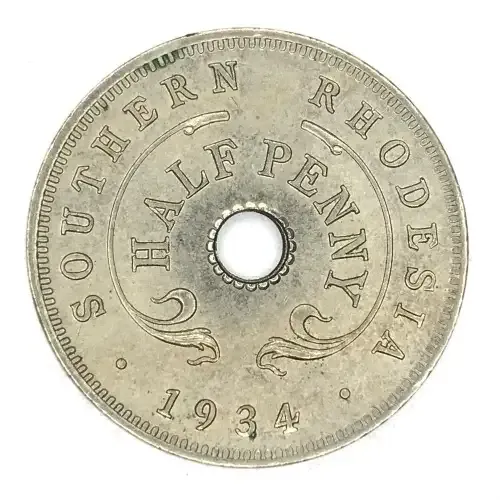 1934 Rhodesia Half Penny - Uncirculated