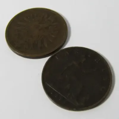 Lot of 4 antique coins each one over 100 years old