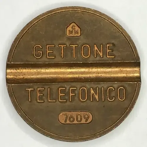 Gettone telephone token no 7609